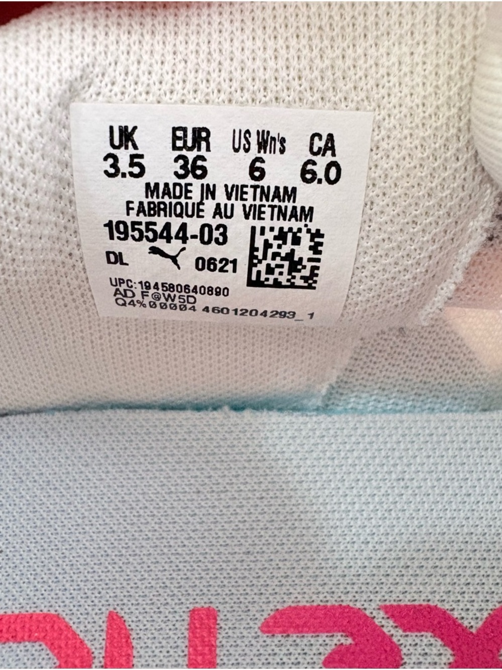 Puma Xetic Women’s Cream and Pink Active Sneakers Sz 6 US - Picture 12 of 15